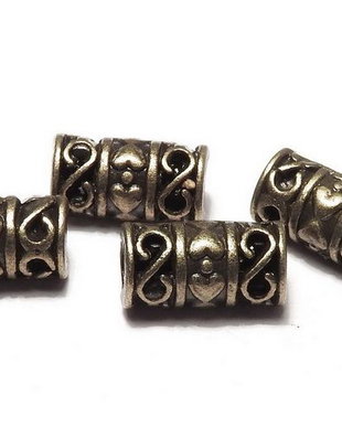 Margele din metal, bronz, 12x6 mm