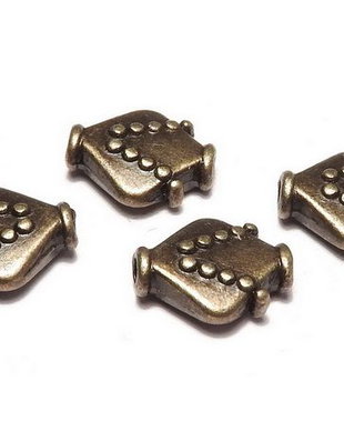 Margele din metal, bronz, 10.5x9 mm