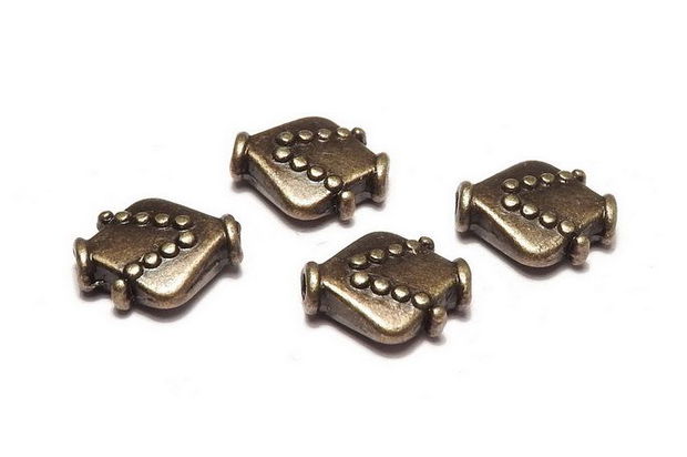 Margele din metal, bronz, 10.5x9 mm