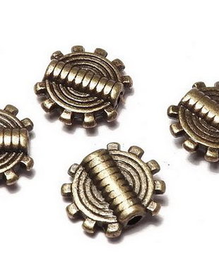 Margele din metal, bronz, 9.5x9.5 mm