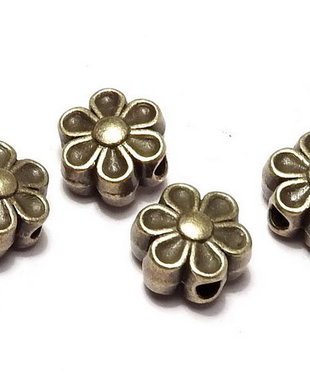 Margele din metal, bronz, 6.5x4.5 mm