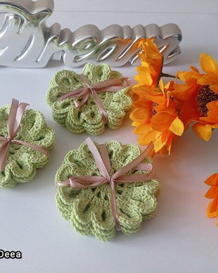 Set suport pahare/cani crosetate/ coaster