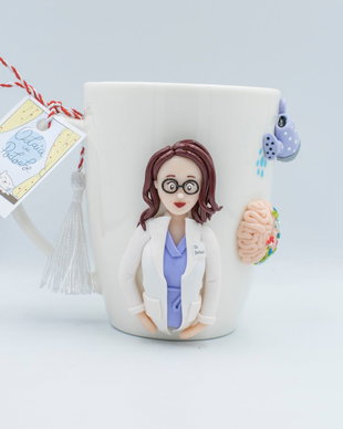 Cană Doctor Psiholog | Personalizată handmade | Lut polimeric