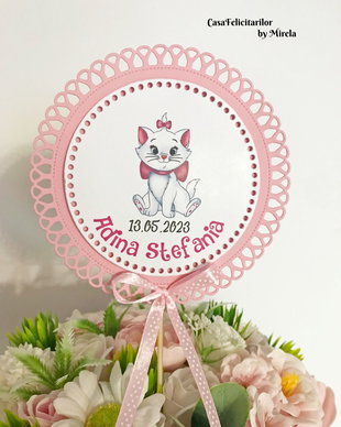 Decoratiune Pisicuta Marie personalizata