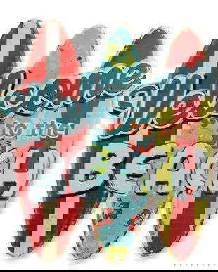 Decoratiune metalica" Welcome to the beach"