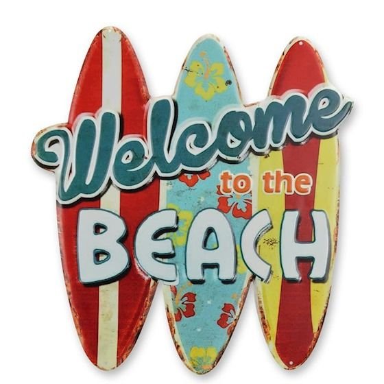Decoratiune metalica" Welcome to the beach"
