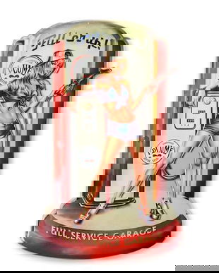 Decoratiune metalica cu o reclama la service