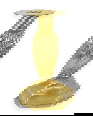 Sfesnic Art Deco cu o bufnita din bronz