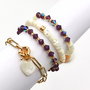 Set Brățări- Gold Sidef Purple Flame