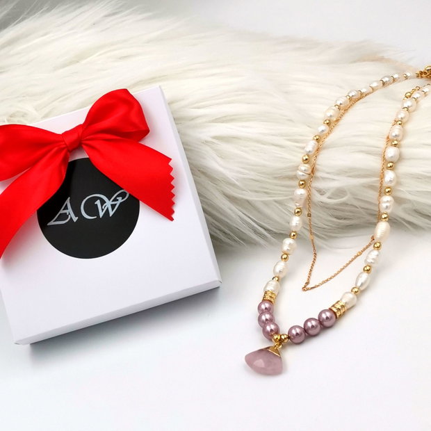 Rezervat Set Colier - Purple Shadow Pearl Precious