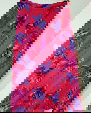 Fusta maxi din dublu voal