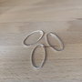 Zale ovale argintii - 30x14mm