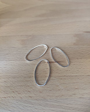 Zale ovale argintii - 30x14mm