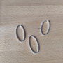 Zale ovale argintii - 28x14mm