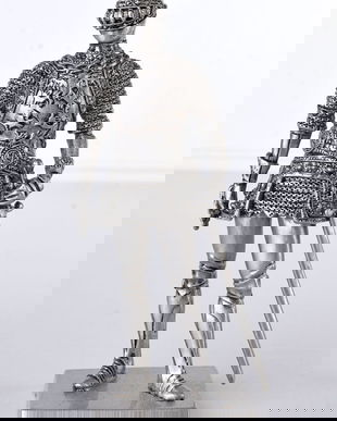 Armura argintie mica din polystein