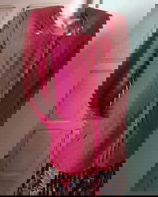 Sacou din in si bumbac, rosu clasic