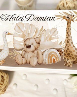 Cutie Amintiri Personalizată - Boho Nursery