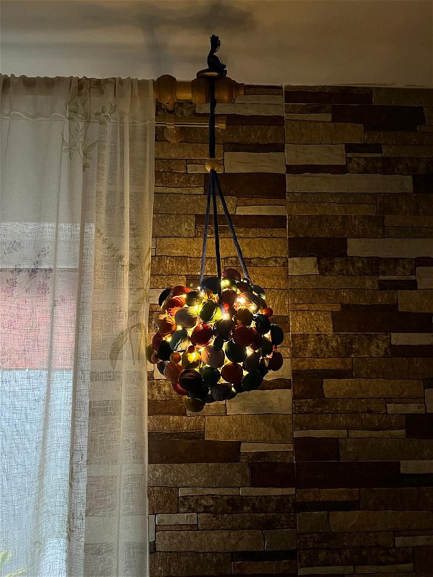 Glob luminos din coji de nuci, decorativ-Decoratiune interioara