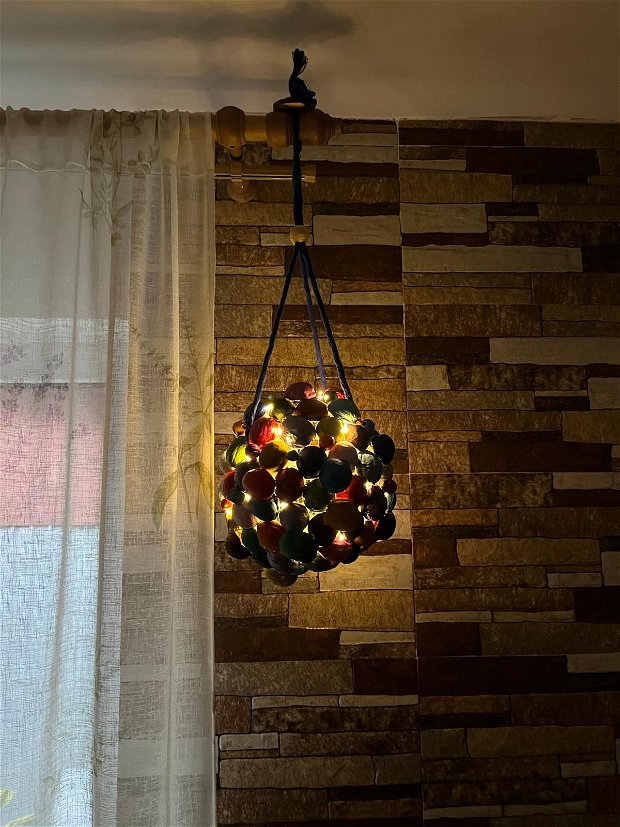 Glob luminos din coji de nuci, decorativ-Decoratiune interioara