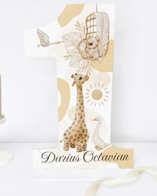 Cifra 1 Personalizata - Boho Nursery