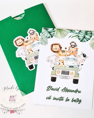 Invitatie Safari cu coperta