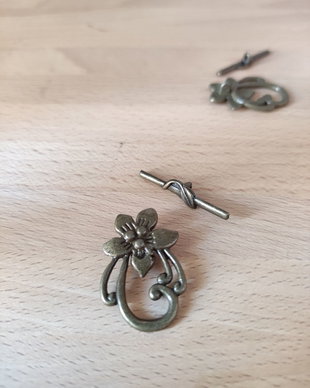 Închizătoare toggle bronz - 30x20mm