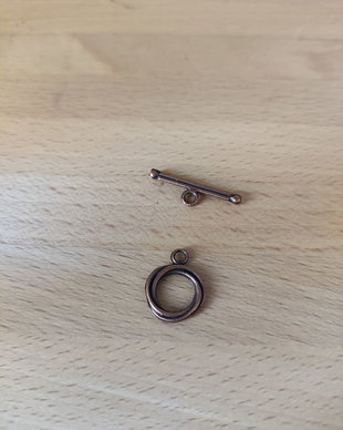 Închizătoare toggle cupru - 17x13mm
