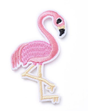 Sticker brodat flamingo