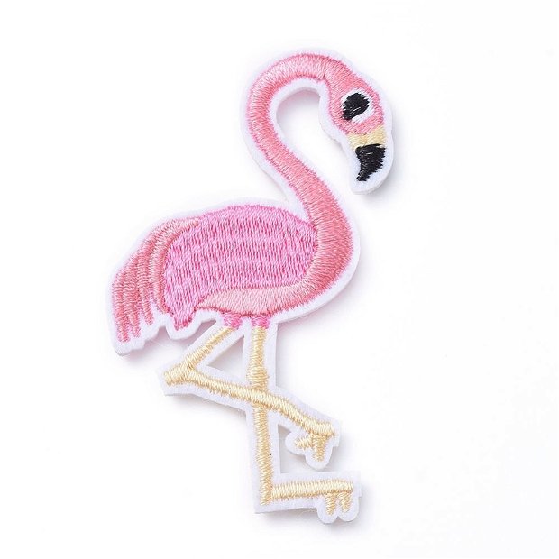 Sticker brodat flamingo