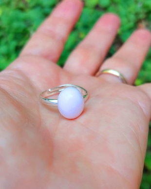 Inel Opal roz si Argint 925 - IN1084 - Inel roz, inel pietre semipretioase, inel reglabil, cadou romantic, inel logodna, inel mireasa, cristaloterapie, cristale vindecatoare