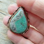 Inel larimar in cupru, reglabil