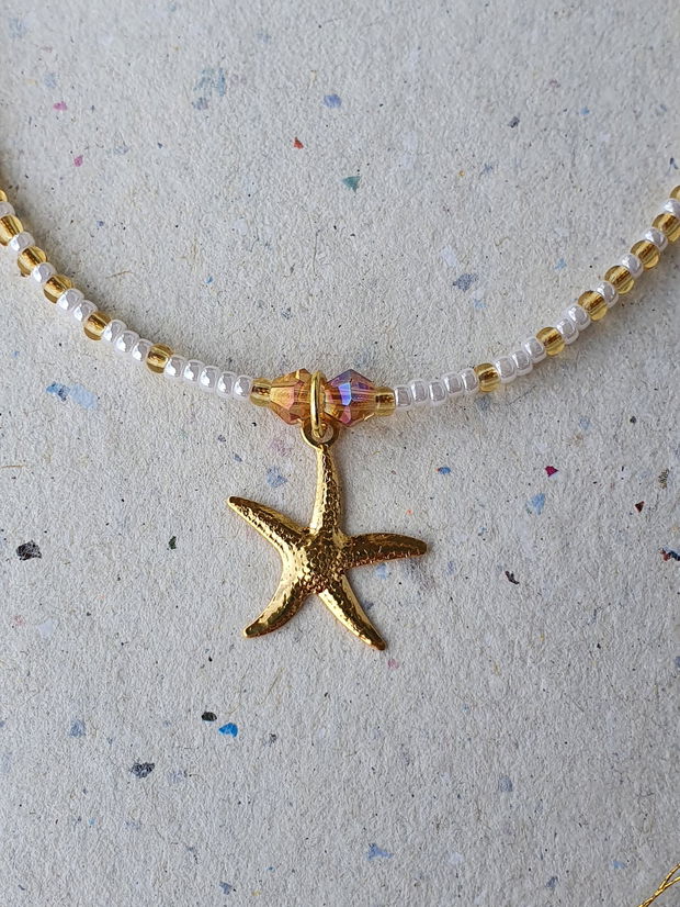 Anklet cu charm steluta de mare, Bratara eleganta de picior