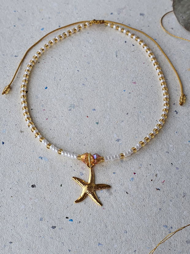 Anklet cu charm steluta de mare, Bratara eleganta de picior