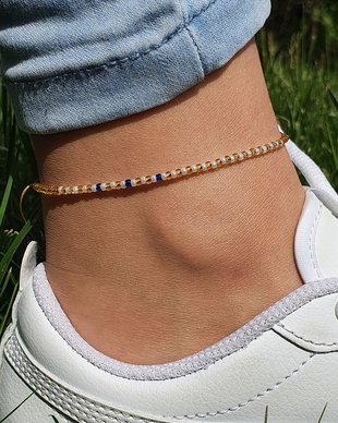 Bratara asimetrica de picior, Anklet bijuterie minimalista, Bratara glezna