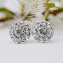 Cercei Swarovski / Crystal / Chaton Ball / Argint 925