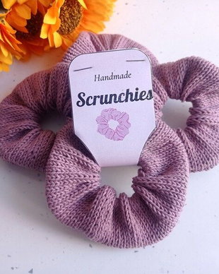 Scrunchie / Elastic de par tricotat din bumbac