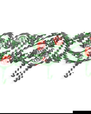 Set doua cuierase din fonta cu trandafirasi