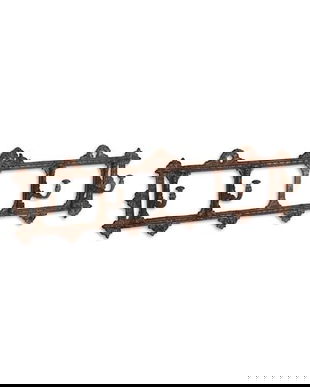 Cuieras antik brown cu patru agatatori