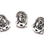 Margele din metal, argintiu antichizat, 9.5x10x9 mm