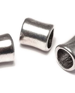 Margele din metal, argintiu antichizat, 14.5x12 mm