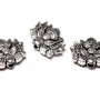 Margele din metal, argintiu antichizat, lotus, 9x12 mm