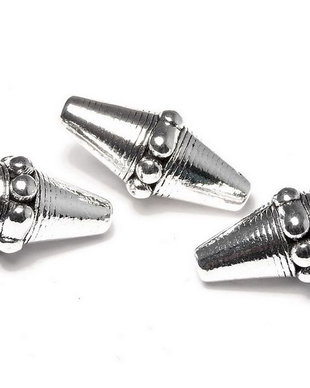 Margele din metal, argintiu antichizat, 22x10 mm