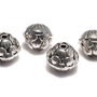 Margele din metal, argintiu antichizat, lotus, 10x8 mm