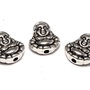 Margele din metal, argintiu antichizat, Buddha, 11x10 mm