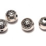 Margele din metal, argintiu antichizat, 12x9 mm
