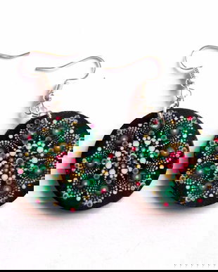 cercei lemn cu mandale 42835