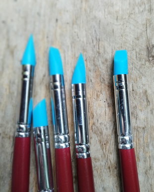 Set 5 pensule cu varf silicon, pt modelaj