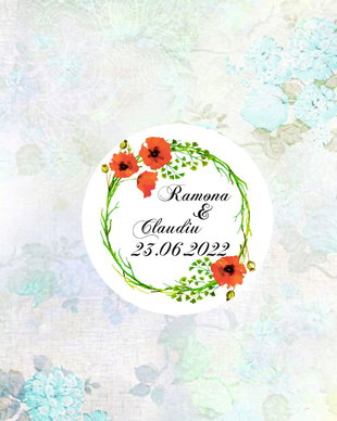 Etichete autoadezive personalizate nunta, botez
