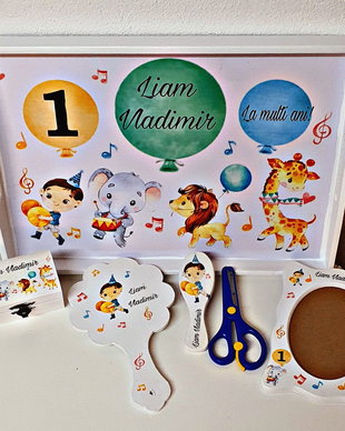 Set 6 accesorii mot / turta jungla