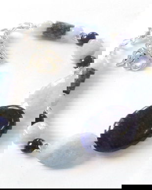 Bratara lapis lazuli si acvamarin